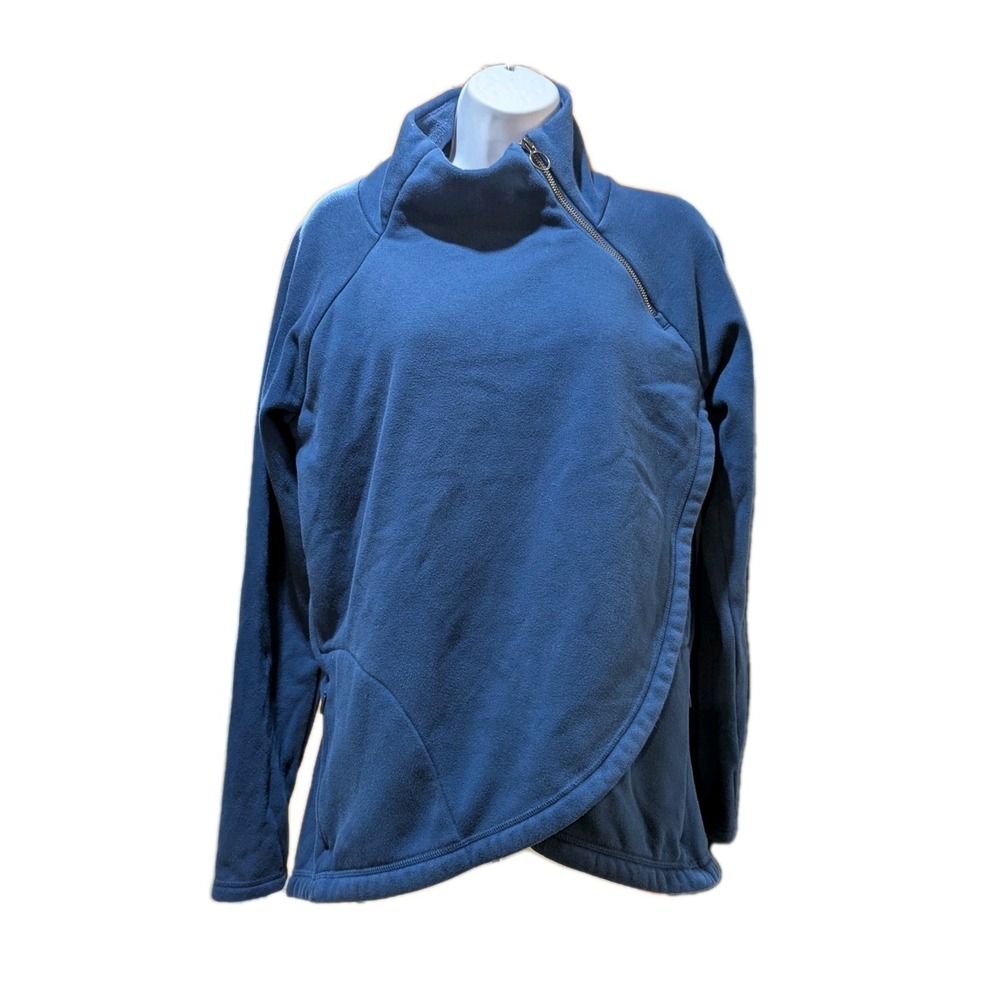 Athleta Cozy Karma Asym Pullover Top Enchanted Blue Size Medium